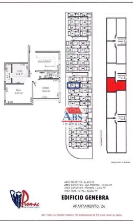 Imagem Apartamento com 1 dormitório à venda, 34 m² por R$ 187.000,00 - Vila Paulista - Cubatão/SP