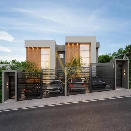 Casa geminada triplex de alto padrão