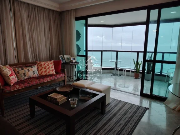 Imagem Apartamento de luxo à venda em Guarujá-SP, no bairro Pitangueiras: 3 quartos, 3 suítes, 2 salas, 5 banheiros, 2 vagas de garagem, 190m².