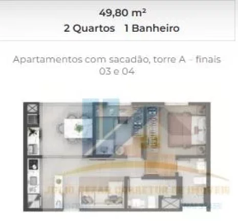 Imagem Apartamento para Venda em Pinhais, Centro, 2 dormitórios, 1 banheiro, 1 vaga