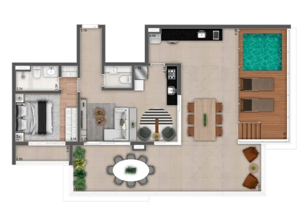 Imagem Um projeto que oferece uma ampla variedade de apartamentos, cada um com sua própria personalidade. ...