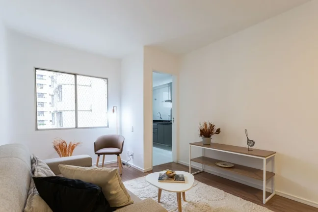 Imagem Apartamento 46M², 1Q, 1 Banheiro, 1 Vaga, Varanda, Piscina, Academia, Piscina Aquecida, Espaço Gourmet, Playground, Salão de Festa, Churrasqueira.