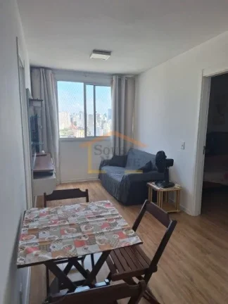 Imagem Apartamento mobiliado, 52m², 2 dormitórios, sala 2 ambientes, banheiro, área de serviço integrad...