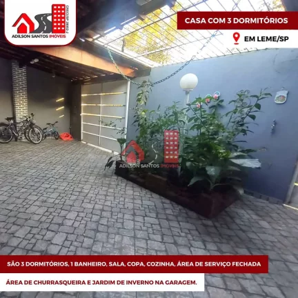 Imagem Casa com 3 dorms, Conjunto Habitacional Francisco Coelho, Leme - R$ 290 mil, Cod: 88