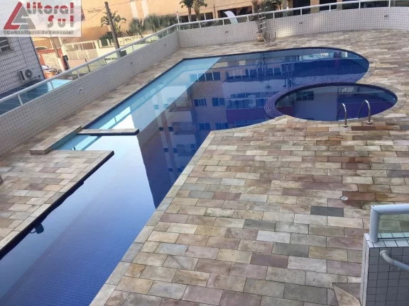 Imagem Apartamento à venda em Praia Grande-SP, bairro Ocian: 2 quartos, 1 suíte, 1 sala, 2 banheiros, 64m², garagem. Venha conferir!