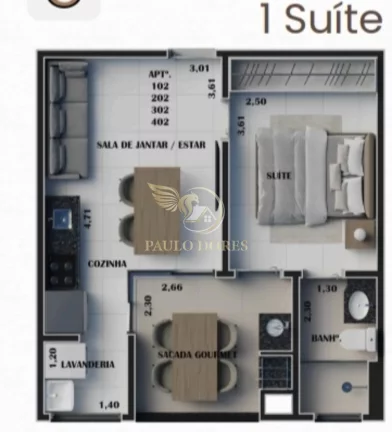 Imagem APARTAMENTO NA PRAIA GRANDE A 500 METROS DO MAR