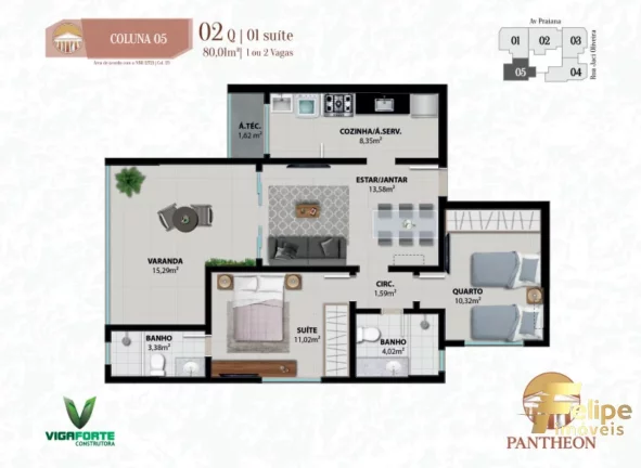 Imagem UM PERFEITO APARTAMENTO DE 3 QUARTOS PARA TODA A FAMÍLIA NA PRAIA DO MORRO / GUARAPARI - ES