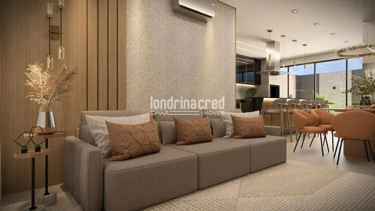 Imagem Casa à Venda no Condomínio Morada das Flores em Cambé com 3 Quartos, Suíte com Closet, Ambientes Integrados e Iluminação em LED