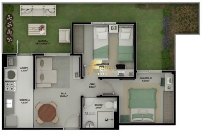 Imagem NOVO EMPREENDIMENTO IMOBILIÁRIO APARTAMENTO DE 02 QUATOS, SENDO 01 SUÍTE À VENDA EM PLANALTO DE CARAPINA, NA SERRA/ES!