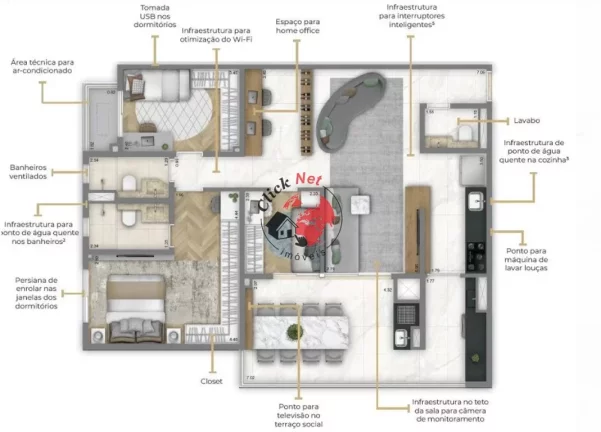 Imagem Apartamento com 3 dormitórios à venda no bairro Jardim em Santo André