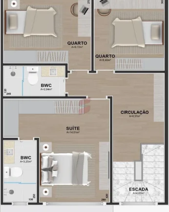 Imagem SOBRADO com 3 dormitórios à venda com 115m² por R$ 789.000,00 no bairro Cajuru - CURITIBA / PR