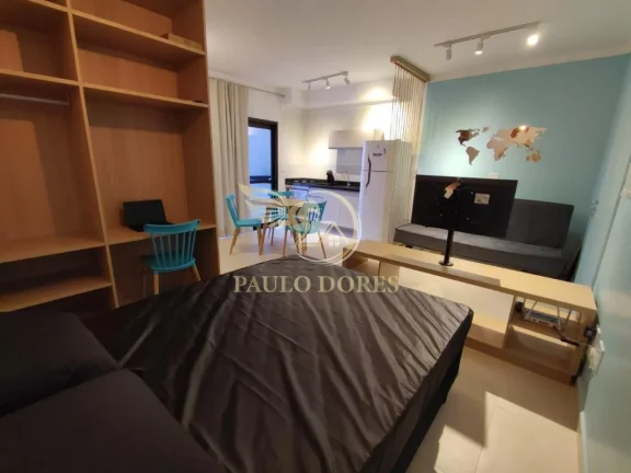 Imagem STUDIO MOBILIADO A VENDA COM VARANDA GOURMET NA PRAIA DO PEREQUÊ-AÇÚ À 5 MINUTOS DO CENTRO