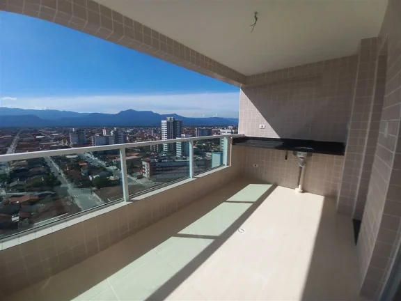 Imagem Apartamento em Praia Grande com vista parcial para o mar, 02 dormitórios