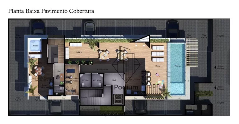 Imagem Cobertura duplex com jacuzzi privativa a 540m da praia de Intermares- CO0224
