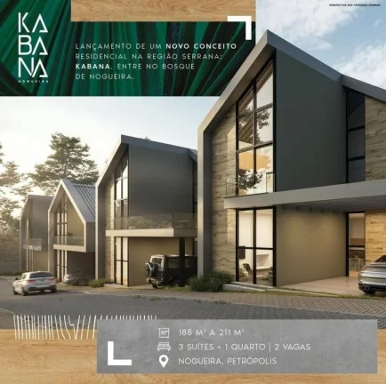 Imagem Casa em Condomínio para Venda em Petrópolis / RJ no bairro Nogueira