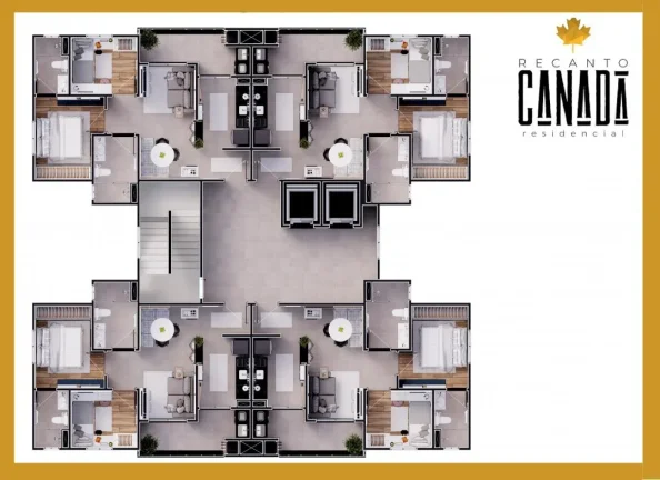 Imagem Apartamento com Suíte e Churrasqueira na sacada, no Bairro Canadá, Cascavel - Em Obras