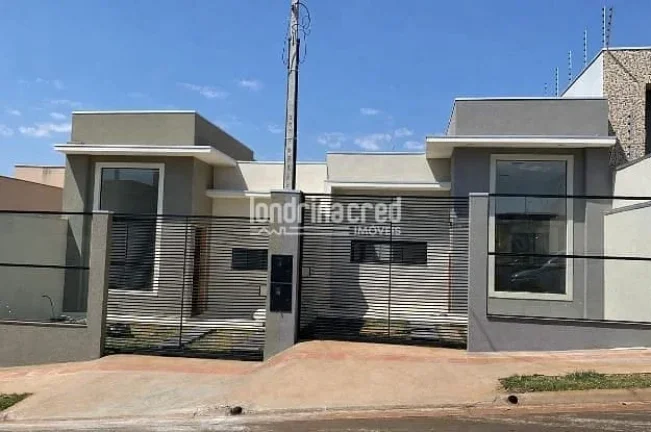Casa à venda no Jardim Europa em Cambé com 3 quartos, 2 vagas de garagem, 74m² de área útil e aceita financiamento bancário