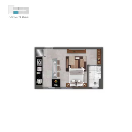 Imagem Apartamento 01 Quarto - Apto 506 - Coração Eucarístico