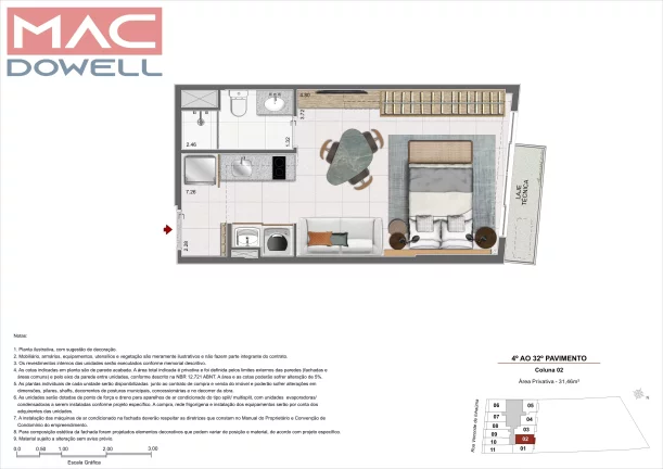 Imagem Skylux - Tegra - Studio e 1 quarto / 32 m² a 42 m² no Centro do Rio