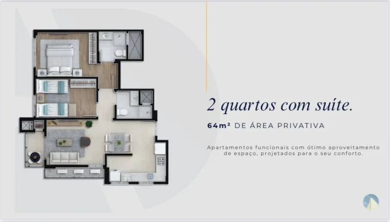 Imagem Residencial Porto Acqua, apartamento a venda 2 quartos, 1 suite Barreiros