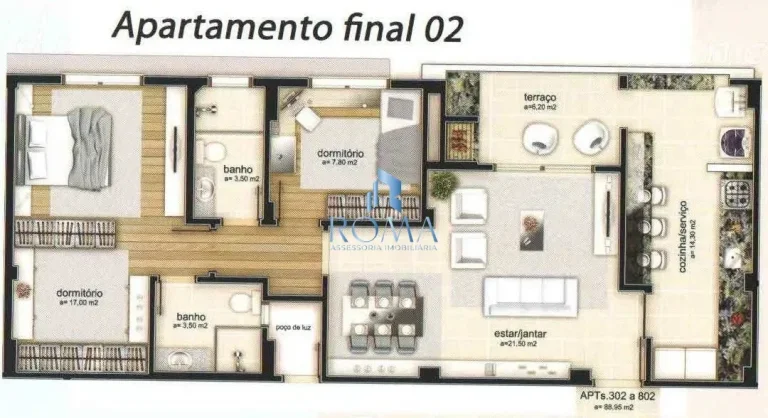Imagem Apartamento 2 dormitórios à venda Centro Santa Maria/RS