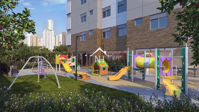 Imagem Apartamento de 114m com 3 suítes, varanda gourmet com churrasqueira com 2 vagas de garagem, Espaço gourmet, Brinquedoteca, Playground, Salão de jogos.