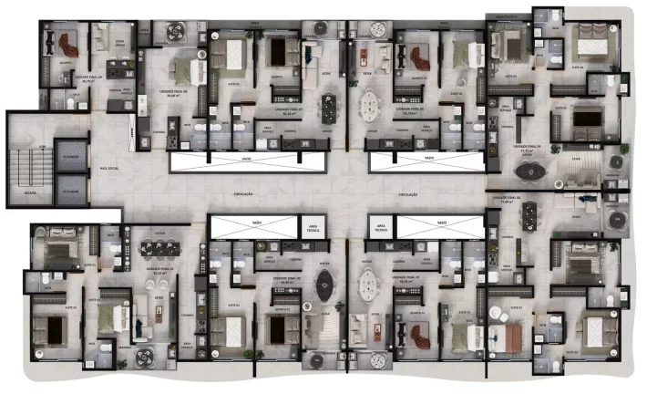 Imagem Apartamento com varanda / sacada nas proximidades de padarias, supermercados e restaurantes no Bairro de Intermares - AP1953