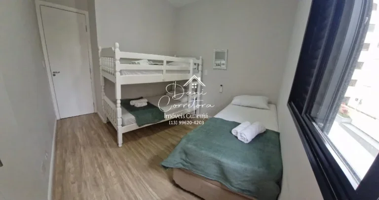 Imagem Apartamento reformado em Guarujá-SP, Jardim Astúrias: 2 quartos, 1 suíte, 2 salas, 2 banheiros, 1 vaga de garagem, 62,25 m²