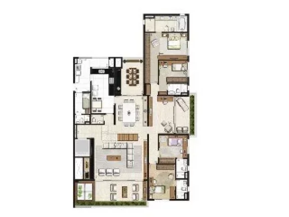 Imagem Edifício Artisan Campo Belo: 3 Bedroom Apartment for Sale in São Paulo-SP with 3 Suites, 4 Bathrooms, 2 Parking Spaces, 158.00 m²