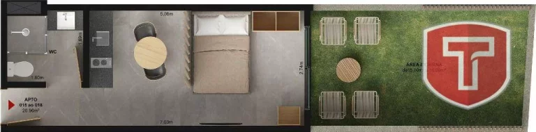 Imagem Studio à venda, 19 m² por R$ 417.164,99 - Bessa - João Pessoa/PB