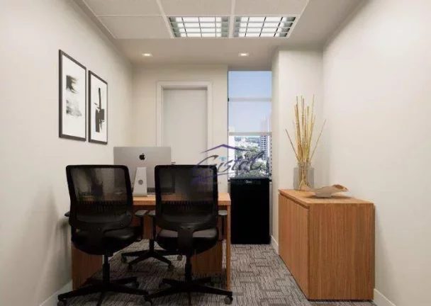 Imagem ALUGO Conjunto comercial no Conceito Plug...Play 100% Mobiliada, com 330m² - 05 vagas de garagem. - Brooklin Novo/SP