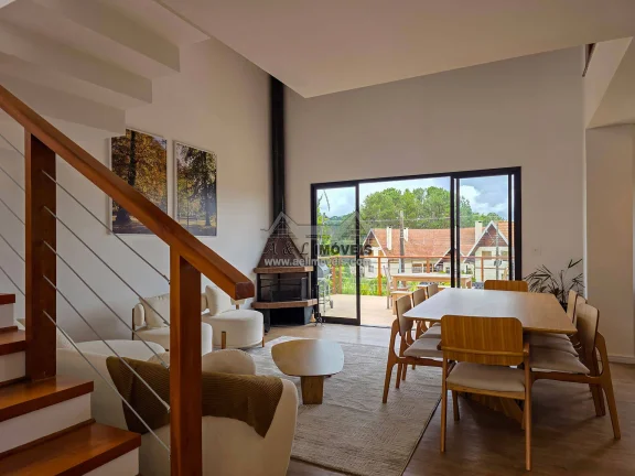 Imagem Casa em condomínio Campos do Jordão 4 suítes vista e porteira fechada