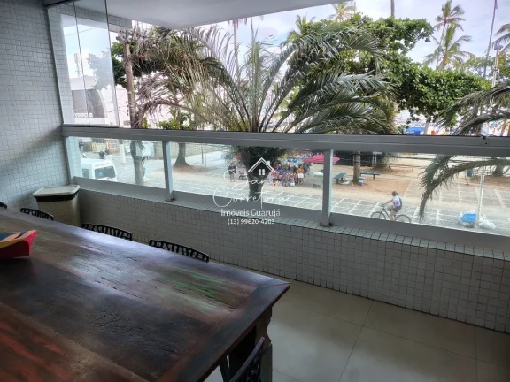 Imagem Lindo apartamento frente mar nas Pitangueiras, Guarujá-SP: 5 quartos, 4 suítes, 2 salas, 5 banheiros, 188m², 1 vaga. Venha conferir!