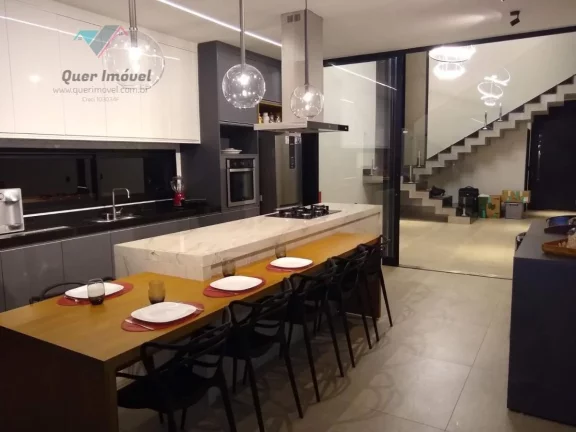 Imagem Casa de luxo em condomínio à venda em Ribeirão Preto-SP, Residencial Alto do Castelo: 3 quartos, 3 suítes, 3 salas, 5 banheiros, 4 vagas, 234m².