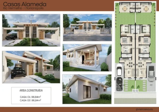 Imagem Casa à venda em Florianópolis-SC, São João do Rio Vermelho: 3 quartos, 1 suíte, 2 salas, 2 banheiros, 2 vagas - 96m².