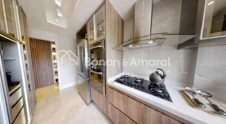 Imagem Apartamento moderno, com living integrado à cozinha e à varanda gourmet com churrasqueira, lavabo,...