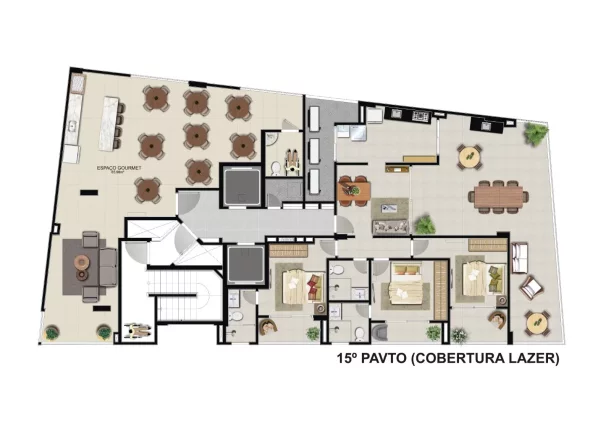 Imagem Apartamento Alto Padrão, 02 Quartos, 01 Suite, 01 Vaga de Garagem, Area de Lazer Completa, Praia do Morro, Guarapari - ES