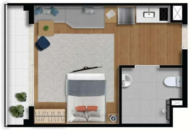 Imagem Studio com 1 quarto, à venda em São Paulo, Brooklin