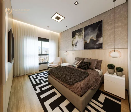 Imagem Apartamento com sacada gourmet com 3 quartos à venda, 84 m² por R$ 788.551 - Boa Vista - Curitiba/PR