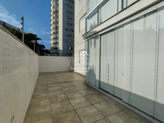 Imagem Imperdível apartamento garden frente mar no Tombo com lazer, 2 quartos, 2 suítes, 2 salas, 3 banheiros, 2 vagas, 150m²!