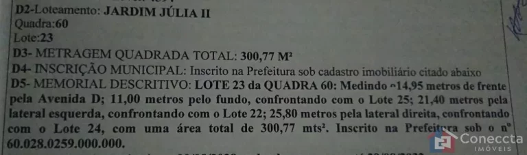 Imagem Dois Lotes Juntos na Avenida Principal do Jardim Júlia II – Mais de 600 m²! Cada um por R$ 65 Mil