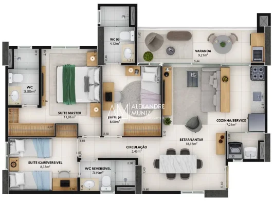 Imagem Bosque da Cidade, apartamentos à venda, Cidade dos Funcionários.
