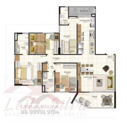 Imagem Apartamento 3 dormitórios para Venda, Fatima, 3 dormitórios, 2 suítes, 2 banheiros, 2 vagas