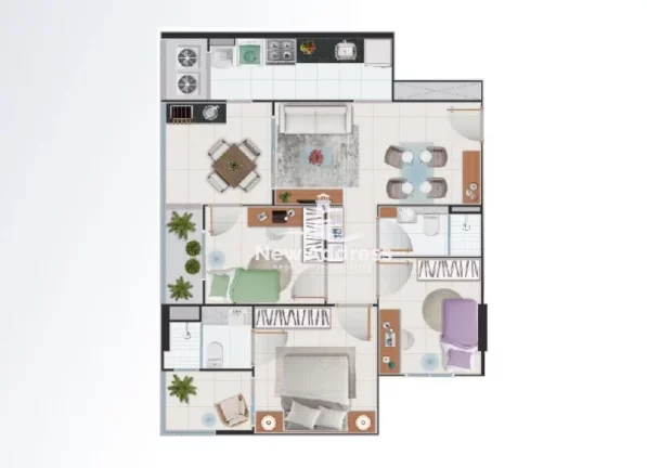 Imagem Apartamento 3 quartos, 1 suíte, 2 vagas e 72m² na Praia de Itaparica. Lazer completo, localização estratégica e muito mais para você!