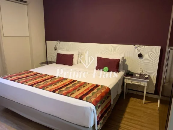 Imagem Flat disponível para locação no Quality Suites Alphaville, com 40m², 1 dormitório e 1 vaga
