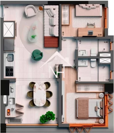 Imagem Apartamento de 70m no Jardim Paulista c/ terraço gourmet,2 dormitórios(1 suíte),piscina,fitness,terraço salão de festas,coworkingt,bicicletário,1 vaga