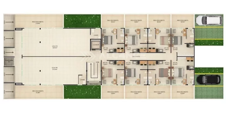 Imagem Flat - 24,95 m² - Intermares, Cabedelo/PB