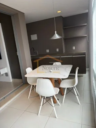Imagem Apartamento totalmente mobiliado, com 78m². Possui 2 dormitórios, sendo 1 suite com varanda, sala ...