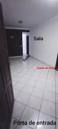 Imagem Apartamento com 1 quarto com suíte, 1 quarto de solteiro, banheiro Social, Sala muito grande.
