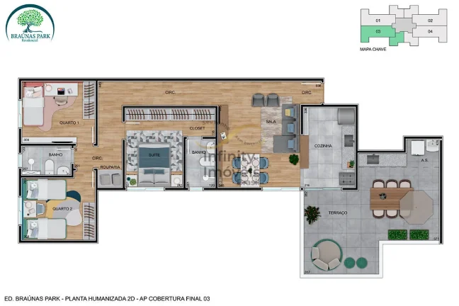 Imagem RESIDENCIALBRAUNAS PARK - Apartamento à venda no bairro Braúnas - Contagem/MG
